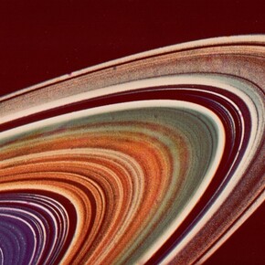 Segment of Saturn’s rings, Voyager 2, 1981, Vintage chromogenic print, c.20 x 25 cm, NASA JPL [P-23953]