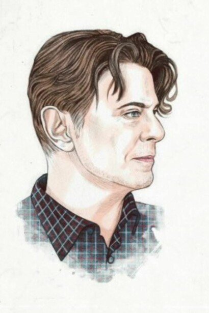 Helen Green. Ilustración de uno de los rostros del camaleónico David Bowie