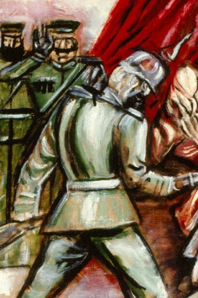 Detalle de "Nación pequeña", José Clemente Orozco, 1944