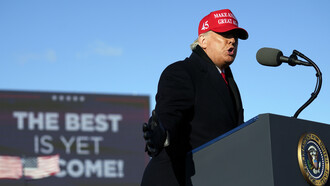 «Lo mejor aún está por llegar», Donald Trump en un acto de campaña electoral