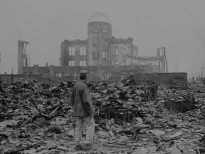 La ciudad de Hiroshima tras los bombardeos atómicos, 1945