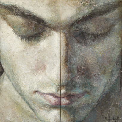 Montse Valdés, 22-6-12, 195 x 194 cm, tweeluik, olieverf op doek / diptych, oil on canvas