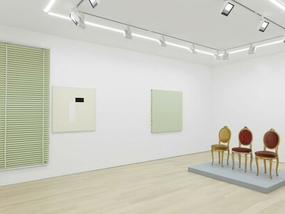 John M Armleder, Exhibition view. Courtesy of Almine Rech Gallery