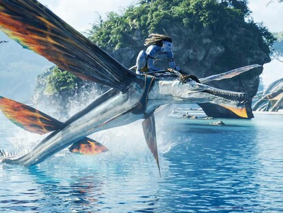 A still from best picture nominee Avatar: the Way of the Water