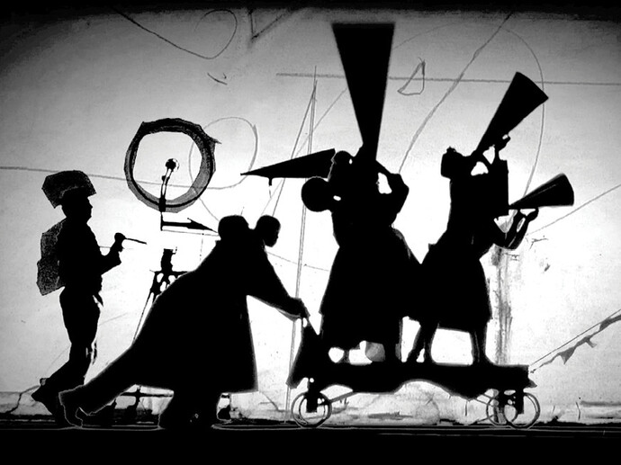 The Refusal of Time with collaboration of Philip Miller, Catherine Meyburgh and Peter Galison, Film Still. 2012. Courtesy William Kentridge, Marian Goodman Gallery, Goodman Gallery and Lia Rumma Gallery