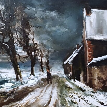 Maurice de Vlaminck,"Paesaggio innevato", 1950, Museo Soumaya, Messico