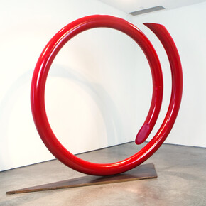 John Clement, Houdini, painted steel, 85 x 87 x 23 inches, 216 x 220 x 58 cm - 2014