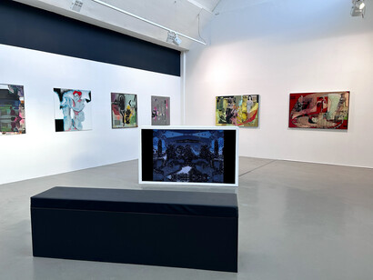 Anne-Mie Van Kerckhoven, Dudoute toaster absolu (AMVK 1981–2025), exhibition view. Courtesy of  Galerie Barbara Thumm 