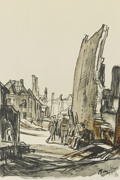 Ruins of Ypres – Cloth Hall in Distance Muirhead Bone 1876-1953