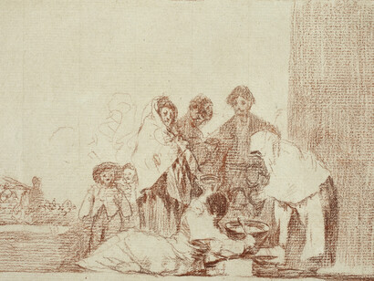 Francisco de Goya y Lucientes, Gracias á la almorta (detalle), 1812 - 1814. Cortesía del Museo Nacional del Prado