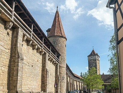 Stone work in Rothenburg ob der Tauber, Germany