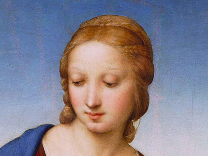 Obras maestras de la Galería Uffizi: detalle de «Madonna del jilguero», de Rafael Sanzio