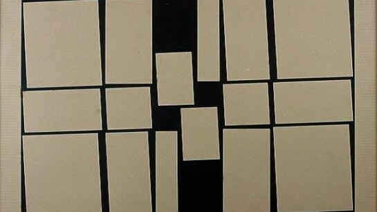 Hélio Oiticica, Metaesquema, 1957, Gouache sobra cartón, 52 x 64, Colección Ricardo Rego