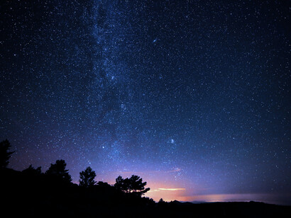 The night sky full of stars in Bacares, Almeria, Spain