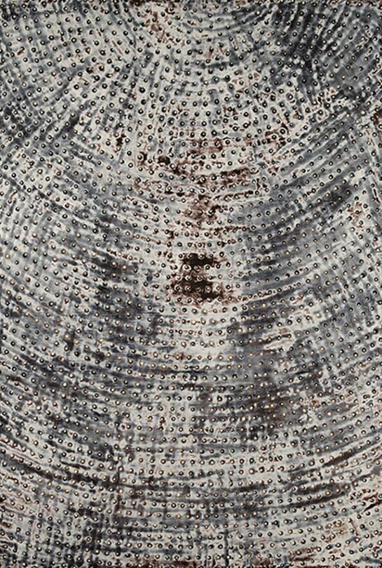 Ross Bleckner, Parallel or Anti-Parallel, 102" x 72", oil/linen, 2013