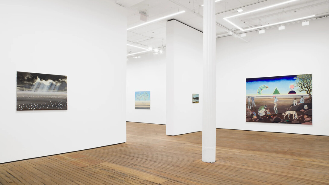 Charles Avery, The Eidola, pigs and blades of the Inner Vast, exhibition view. Courtesy of Grimm