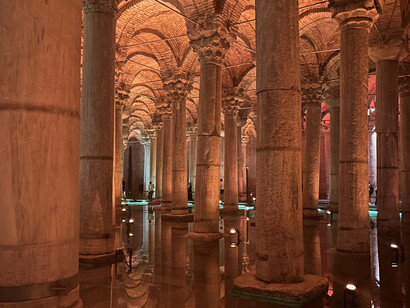 Inside the Basilica Cistern, Istanbul, Turkey