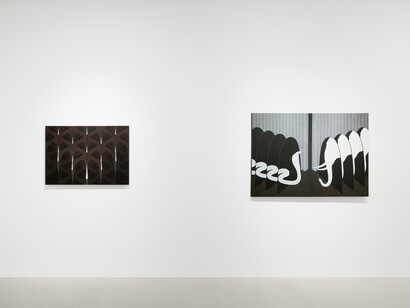 Li Jiaqing and Zai Pengfei, Driving in the void, exhibition view. Courtesy of Vanguard Gallery