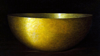 Mario Fani. 'Notte dorata', olio e acrilico su tela, cm 70x100, 2016