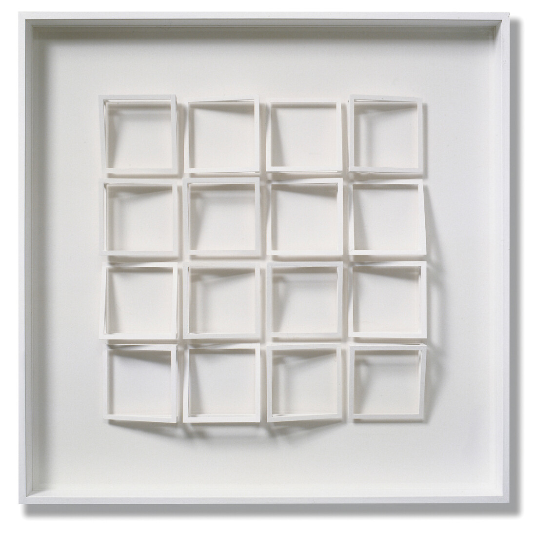 Klaus Staudt, 1/723 SG 86, Diagonal, 1992, Acrylic, wood and plexiglas, 76.5 x 76.5 x 7.5 cm, 30 1/8 x 30 1/8 x 3 inches