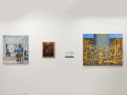 Sudhir Patwardhan, Cities. Built, broken, exhibition view. Courtesy of Vadehra Art Gallery