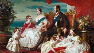 Franz Xaver Winterhalter, La familia real en 1846 (detalle)