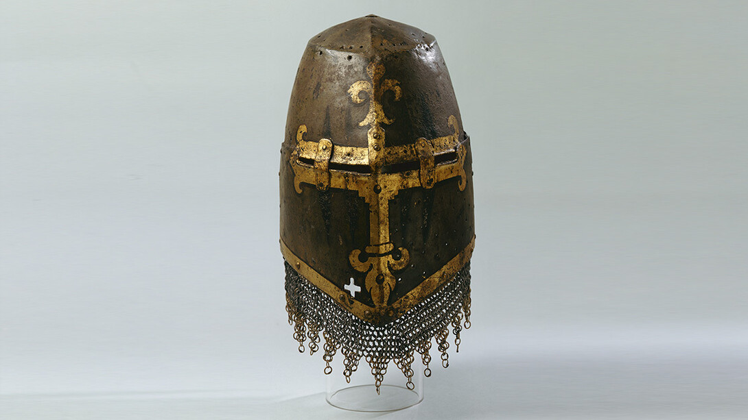 Topfhelm des Hans Rieter zu Kornburg, M. 14. Jh. Mit freundlicher genehmigung des Germanischen Nationalmuseums