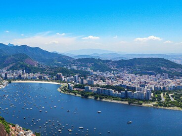 Rio’s coastal landscape under clear skies, reflecting Brazil’s growing importance among the world’s middle powers