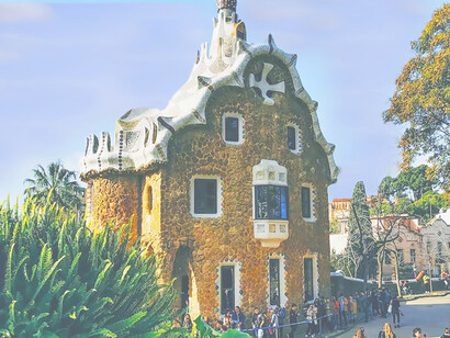 Park Güell in Barcelona is a UNESCO World Heritage Site and a stunning example of Gaudí's distinctive architectural style, featuring vibrant mosaics, curving structures, and panoramic views of the city