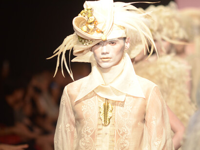 Pina fabric creations by fashion designer Fanny Serrano, Philippine Fashion Week 2012 