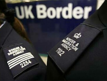 Immigration officers at Gatwick airport.Photograph: Stefan Rousseau/PA