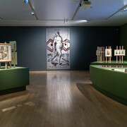 Reinventar América: construir, borrar, repetir, vista de exhibición. Cortesía del Museo Amparo 