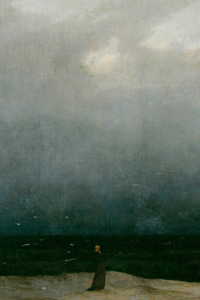 Caspar David Friedrich, Monje a la orilla del mar (detalle), c. 1810