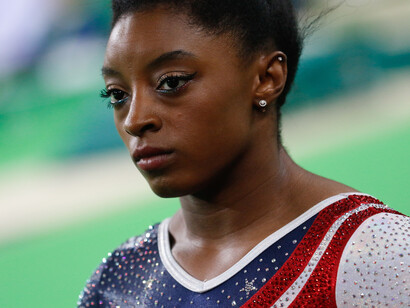 Simone Biles conquistou três medalhas de ouro em seus três primeiros eventos na edição dos Jogos Olímpicos em Paris 2024: equipes, individual geral e o salto. Foto de Fernando Frazão/Agência Brasil