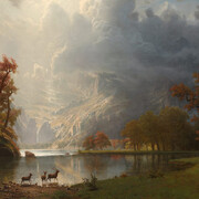 Albert Bierstadt, Sierra Nevada morning, 1870. Courtesy of Crystal Bridges Museum of American Art