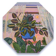 Anna Valdez
Window View and a Hanging Prayer, 2020
oil and acrylic on octagonal hardboard panel
46 x 46 in.