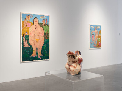 Francesca Perrone, A pelle viva ti vedo sparire, vista della mostra. Per gentile concessione della Prometeo Gallery