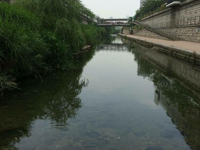 A canal off the main streets of Korea
