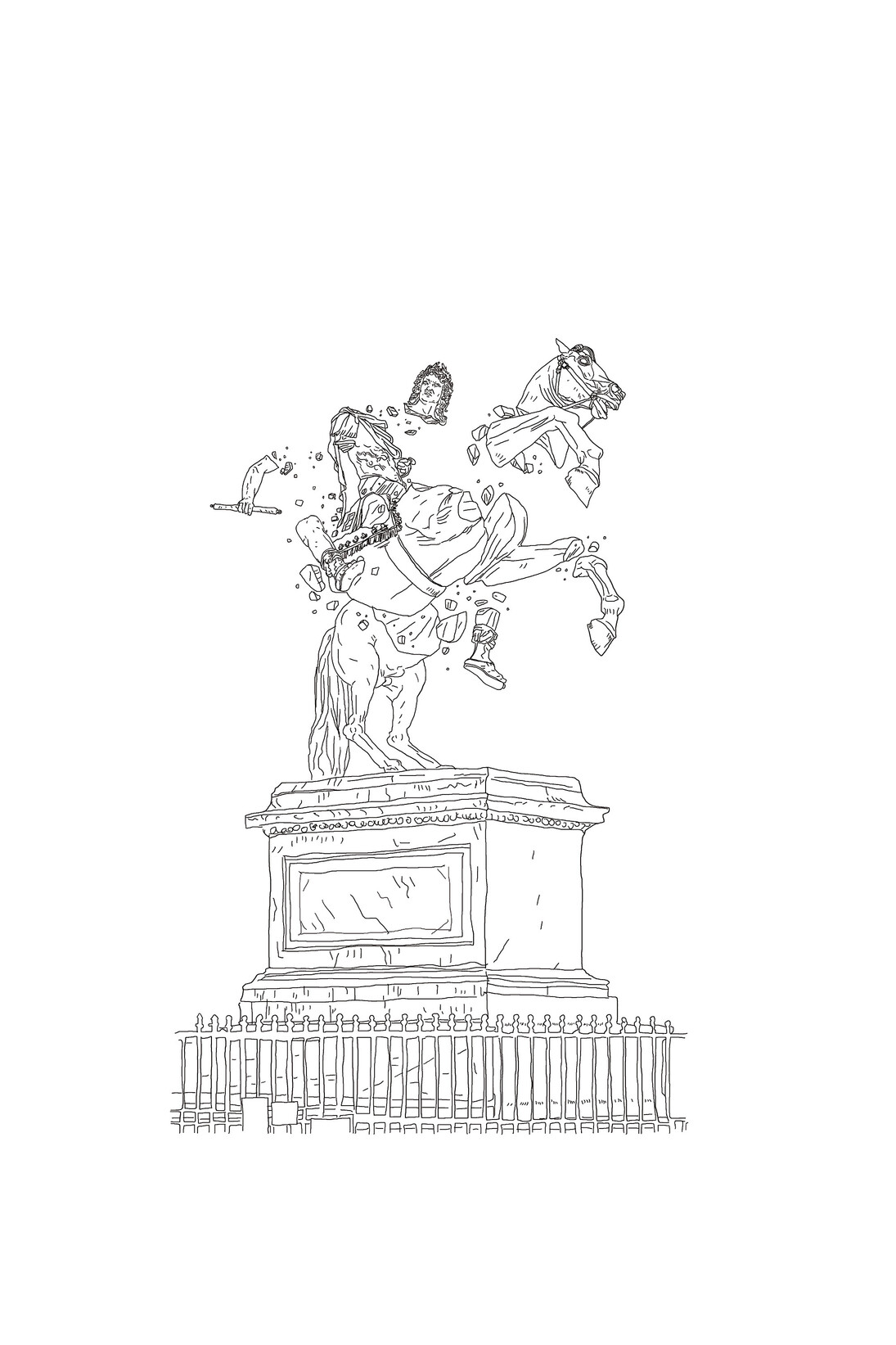 Jérôme Allavena, Crack Wham Baoum, 2011, serie de 9 dessins numériques, impression A4 (21 x 29,7 cm)