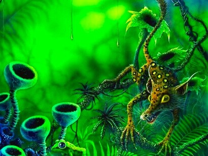 Dibujo de Danny Flynn inspirado en el libro de Brian Aldiss, «Invernadero»