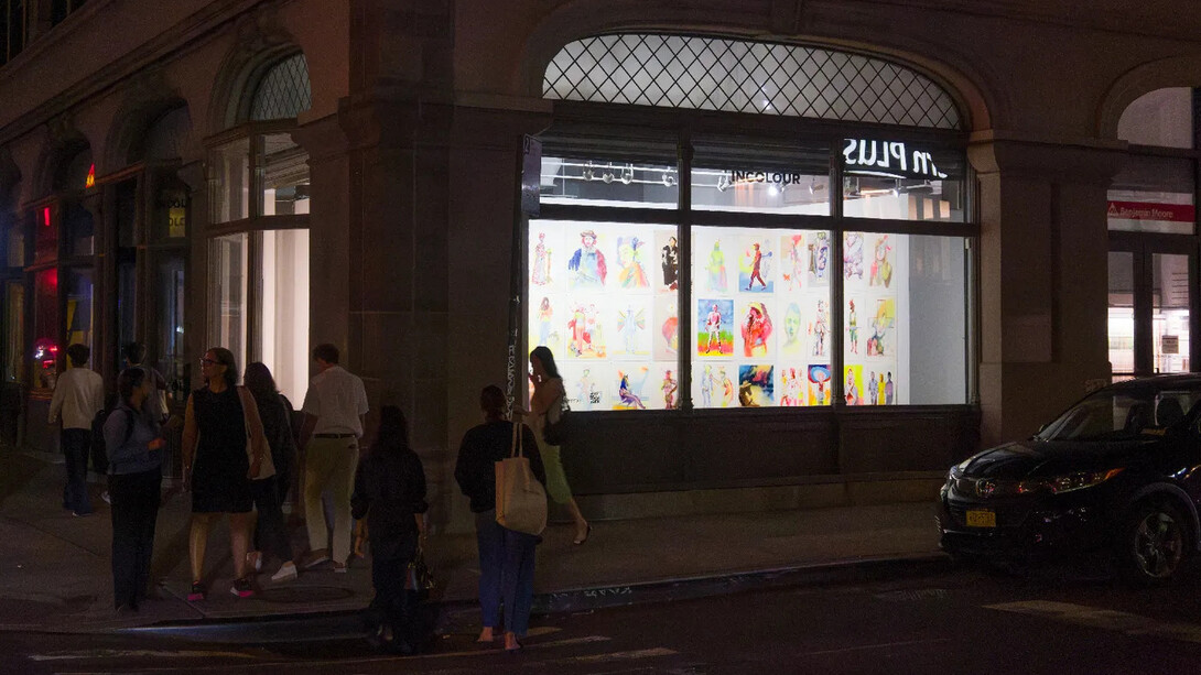 Alessandro Pessoli, NY window, exhibition view. Courtesy of Anton Kern Gallery