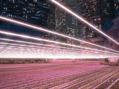 Key-frame tratta dal film "Planet City" di Liam Young  