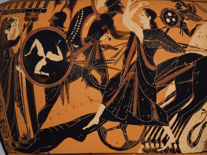 Un vaso greco riproduce le gesta di Achille