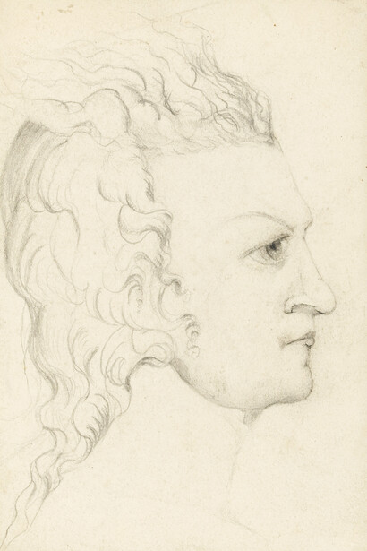 Catherine Blake (1762–1831), Portrait of the Young William Blake, c. 1785, Pencil on paper, 15.5 x 10.4 cm, © Fitzwilliam Museum, Cambridge