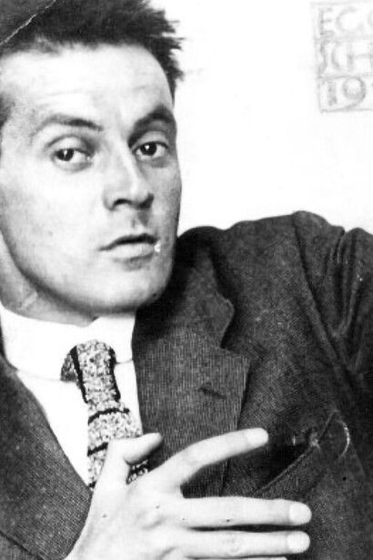 Egon Schiele, the Austrian artist, in a photo captured by Josef Anton Trčka
