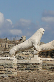 La terrasse des lions, Délos, Grèce