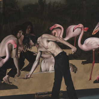 François Malingrëy, La grande toile (détail), 2024. Avec l'aimable autorisation de la Galerie Paris-B © François Malingrëy