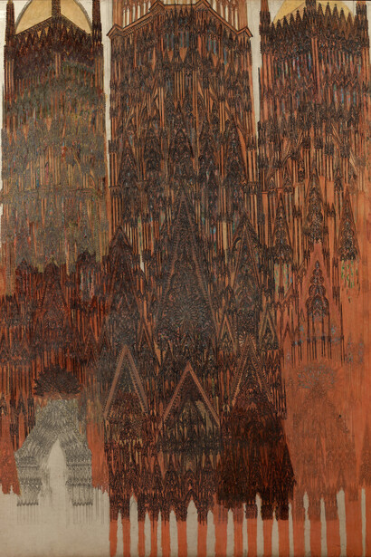 Marcel Storr, Isolated element of a polyptych , N.D., Graphite and colored ink on paper, 41.34 x 31.5 inches (105 x 80 cm)