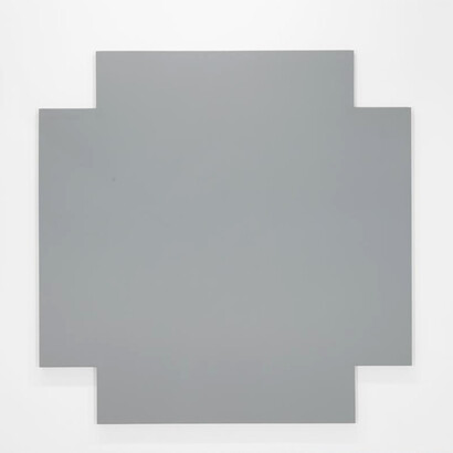 Alan Charlton. Broad Cross Painting (1991), acrylic on canvas