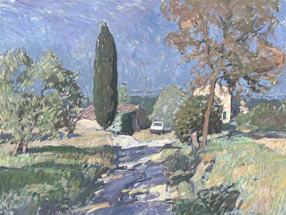 Ben Fenske, Road, House (detail), 2025. Courtesy of Grenning Gallery